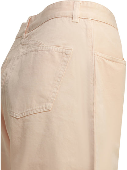 AlaïA "Round" Wide-Leg Jeans - Pink