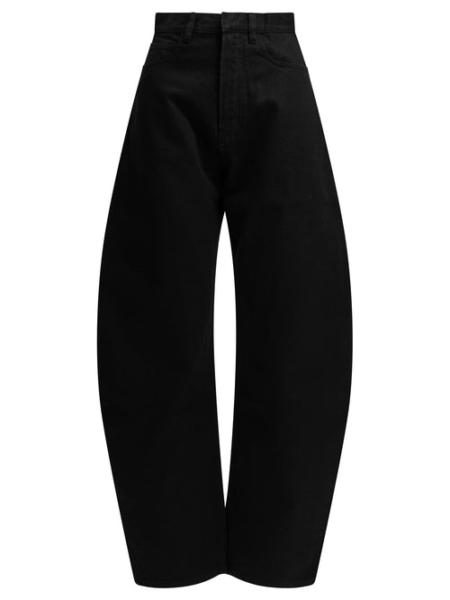 AlaïA "Round" Wide-Leg Jeans - Black