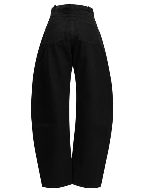 AlaïA "Round" Wide-Leg Jeans - Black