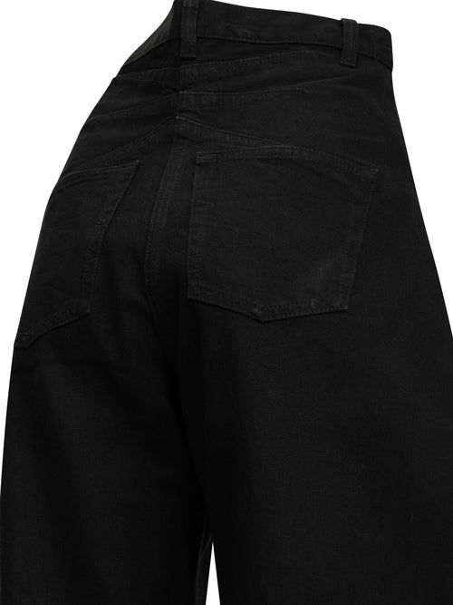 AlaïA "Round" Wide-Leg Jeans - Black
