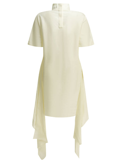 AlaïA Asymmetrical Short Dress - White