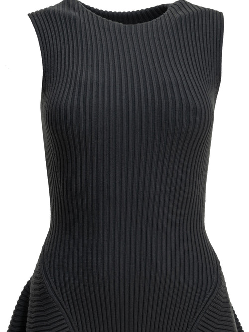 AlaïA "Skater" Short Dress - Grey