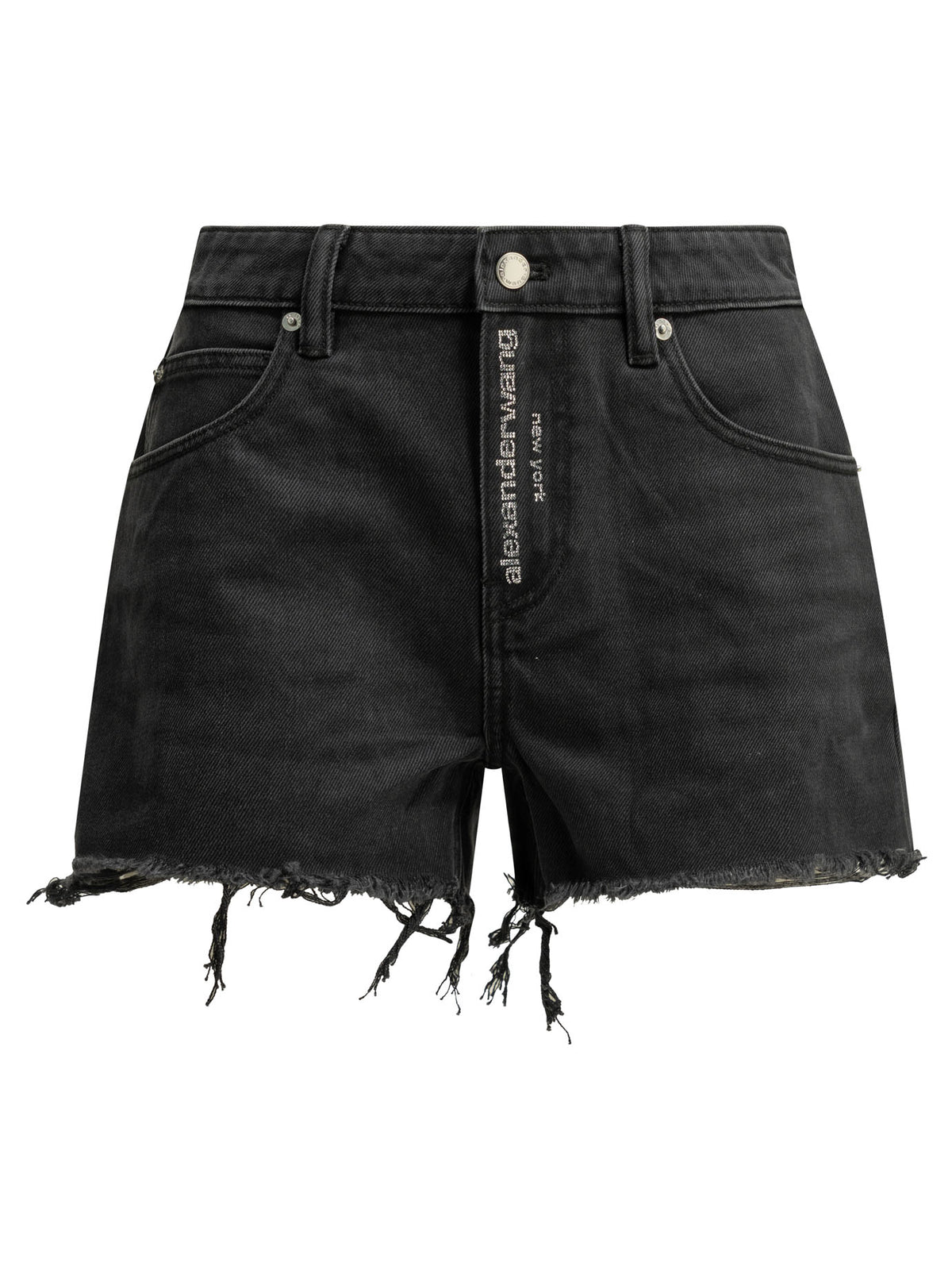 Alexander Wang "Fly" Five-Pocket Shorts - Black
