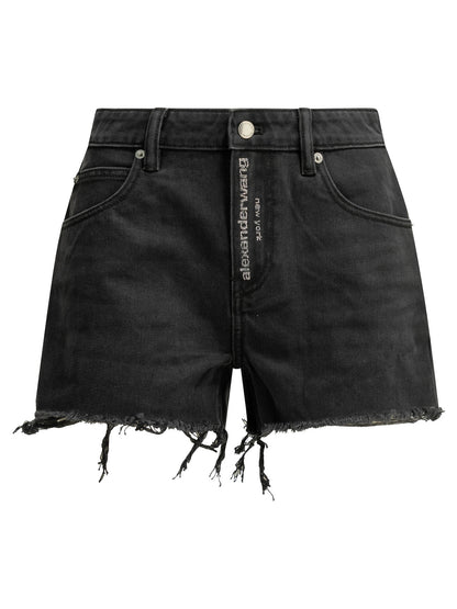 Alexander Wang "Fly" Five-Pocket Shorts - Black