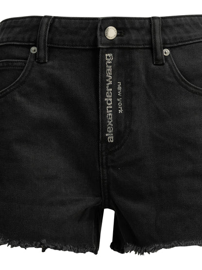 Alexander Wang "Fly" Five-Pocket Shorts - Black