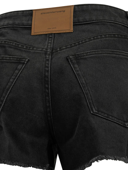 Alexander Wang "Fly" Five-Pocket Shorts - Black
