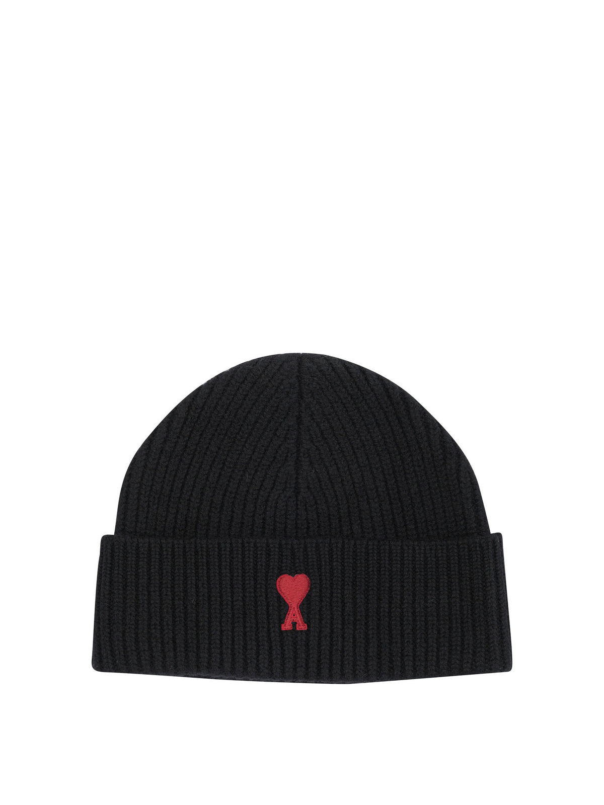 Ami Paris Merino wool beanie - Black