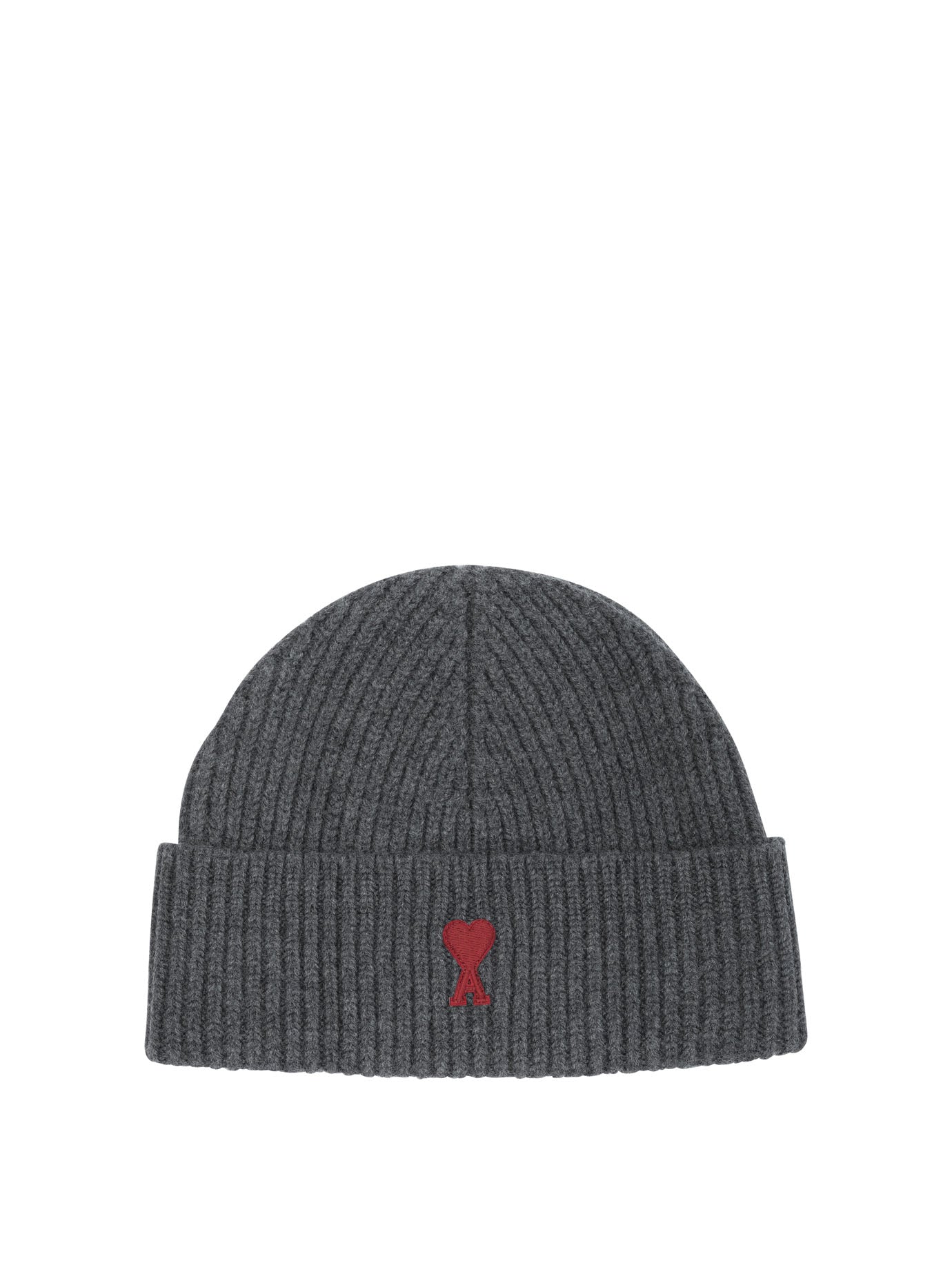 Ami Paris Merino wool beanie - Grey