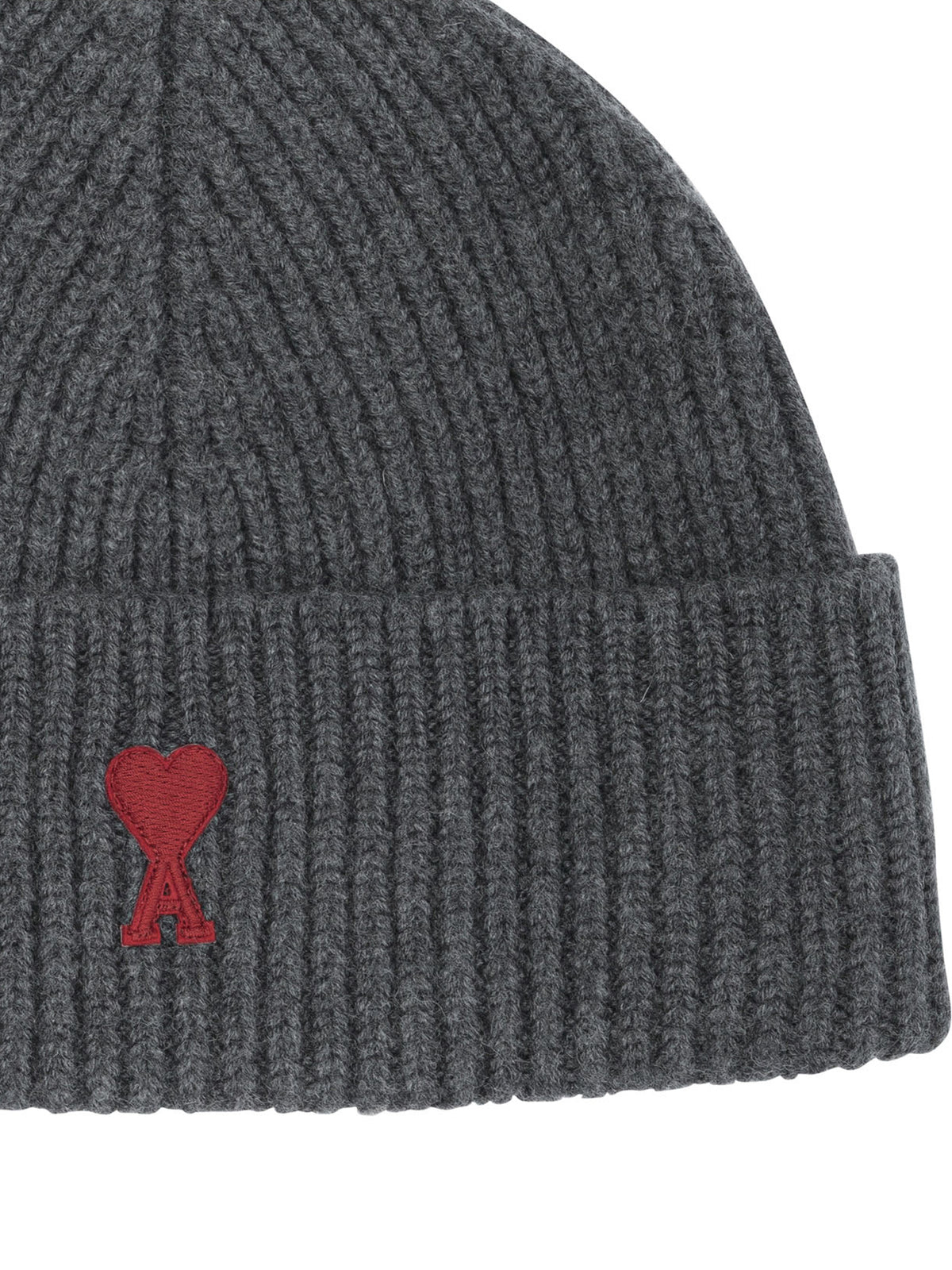 Ami Paris Merino wool beanie - Grey
