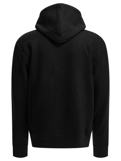 Ami Paris "Ami de Coeur" Zip-Up Sweatshirt - Black