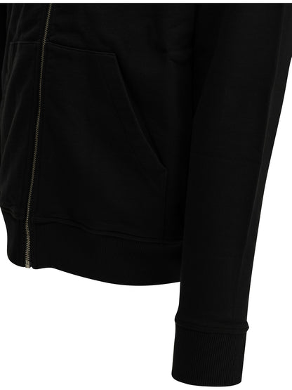Ami Paris "Ami de Coeur" Zip-Up Sweatshirt - Black