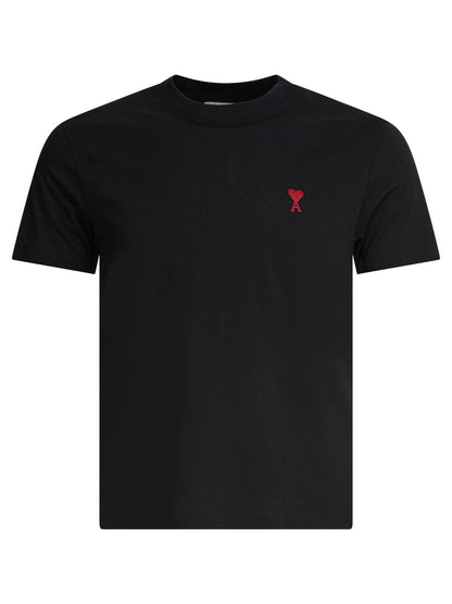 Ami Paris Crew-neck T-shirt with logo - Black