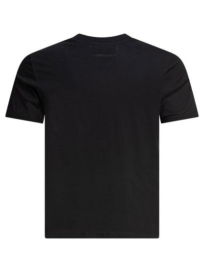 Ami Paris Crew-neck T-shirt with logo - Black