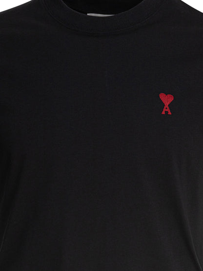 Ami Paris Crew-neck T-shirt with logo - Black
