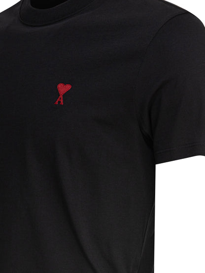 Ami Paris Crew-neck T-shirt with logo - Black