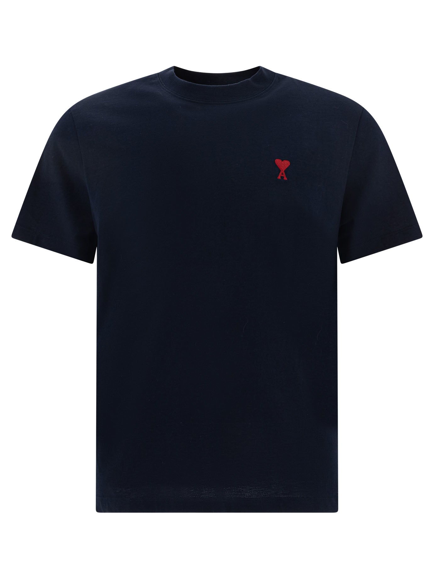 Ami Paris Crew-neck T-shirt with logo - Blue