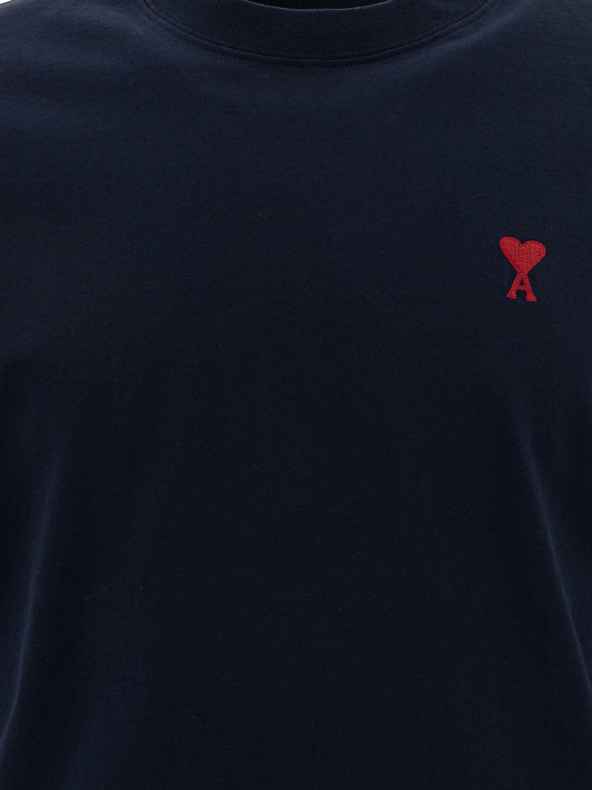 Ami Paris Crew-neck T-shirt with logo - Blue