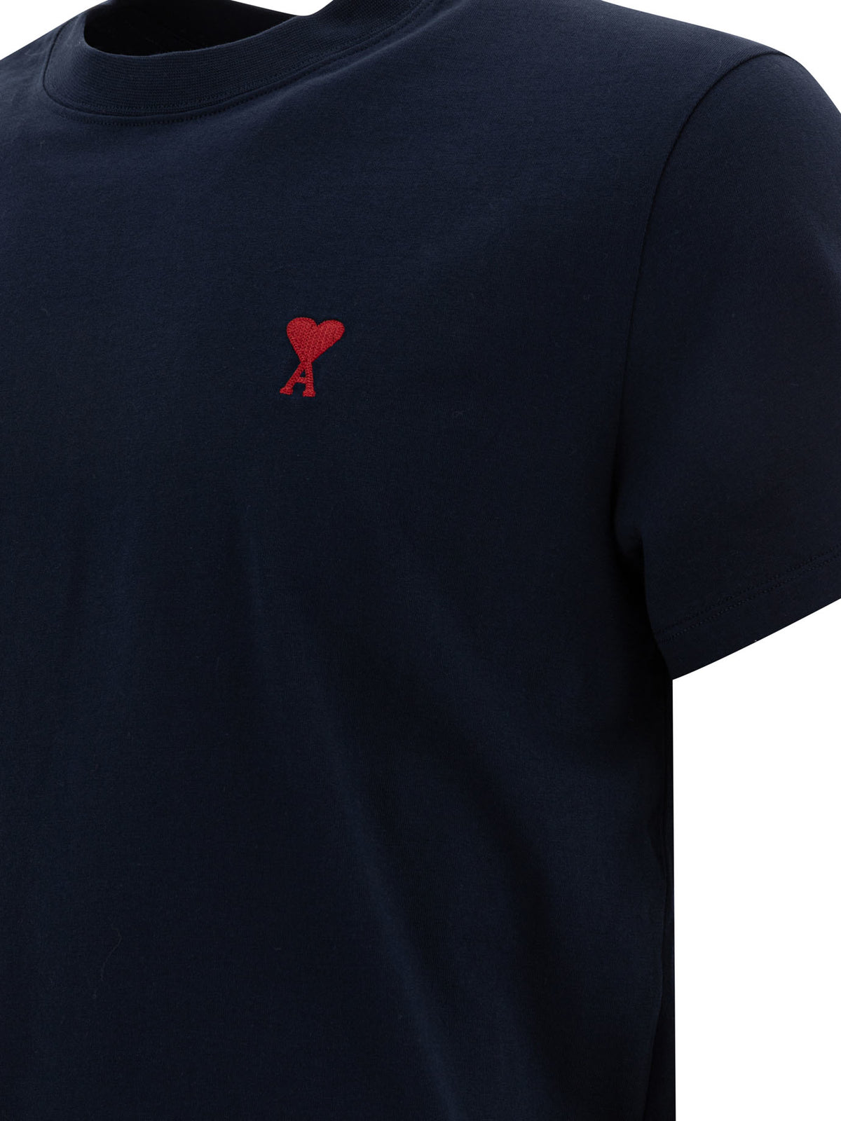 Ami Paris Crew-neck T-shirt with logo - Blue