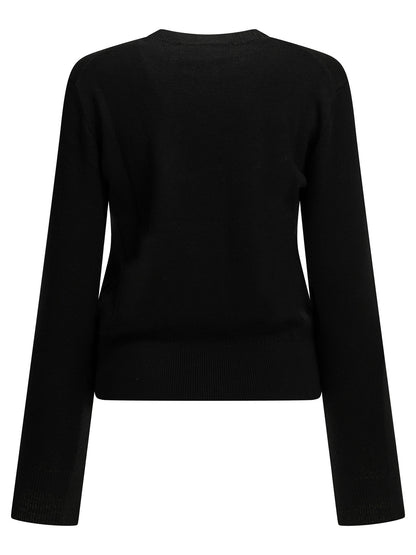 Ami Paris "Ami de Coeur" Crew-Neck Sweater - Black