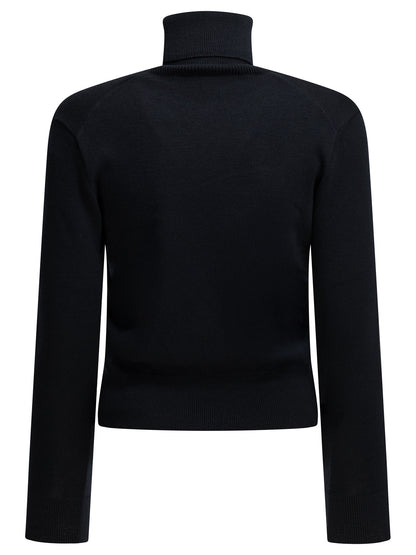 Ami Paris "Ami de Coeur" Turtleneck Sweater - Blue