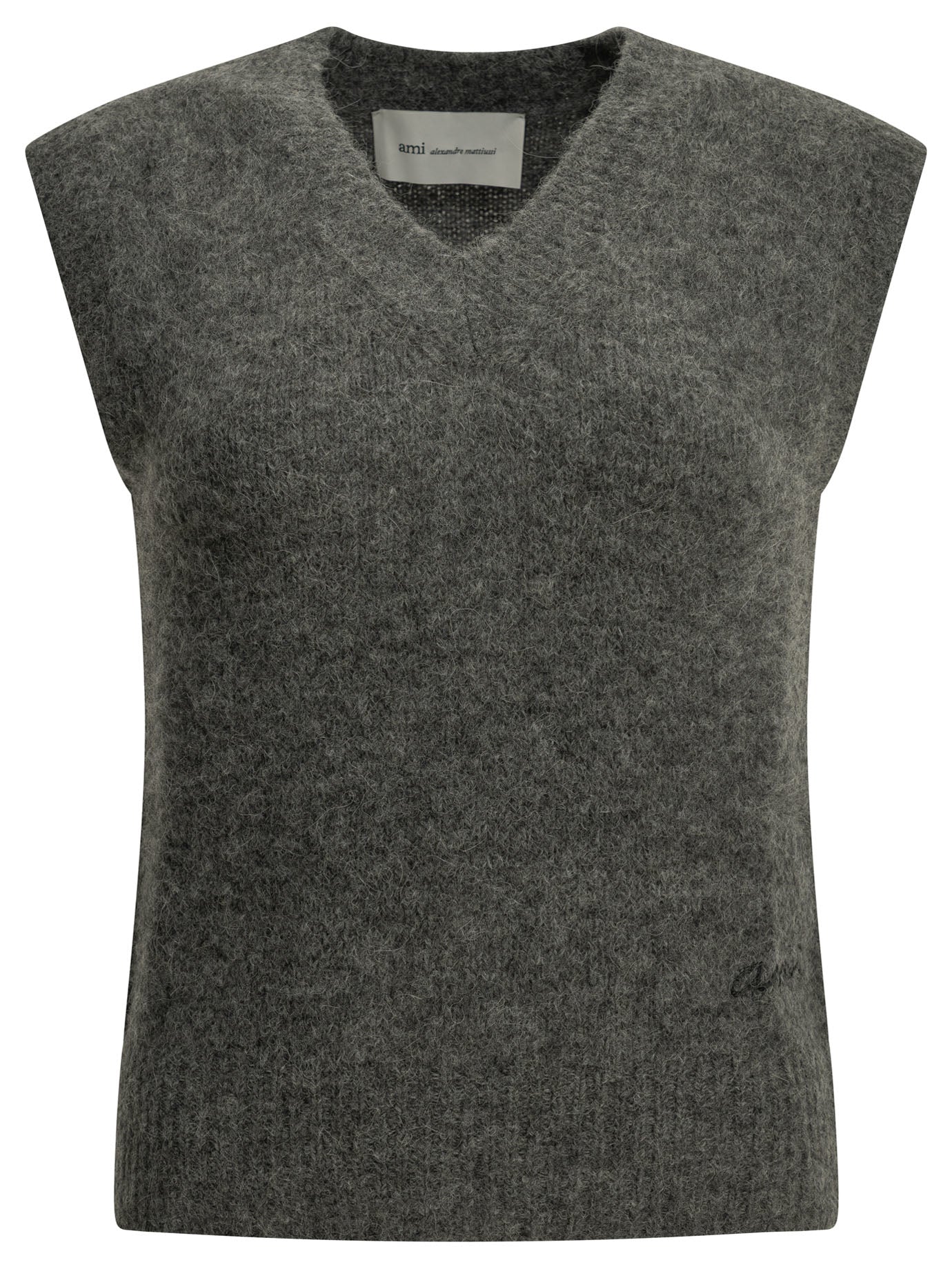Ami Paris Logo Vest - Grey