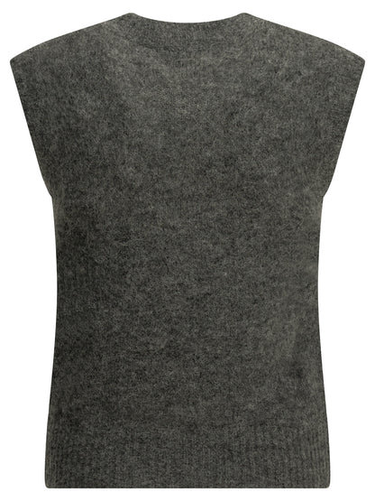 Ami Paris Logo Vest - Grey