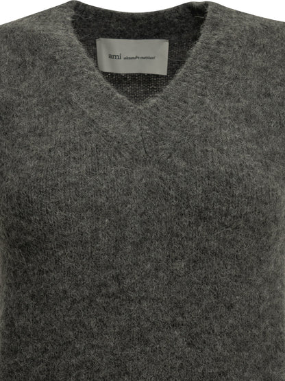 Ami Paris Logo Vest - Grey