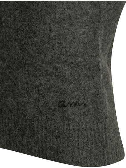 Ami Paris Logo Vest - Grey