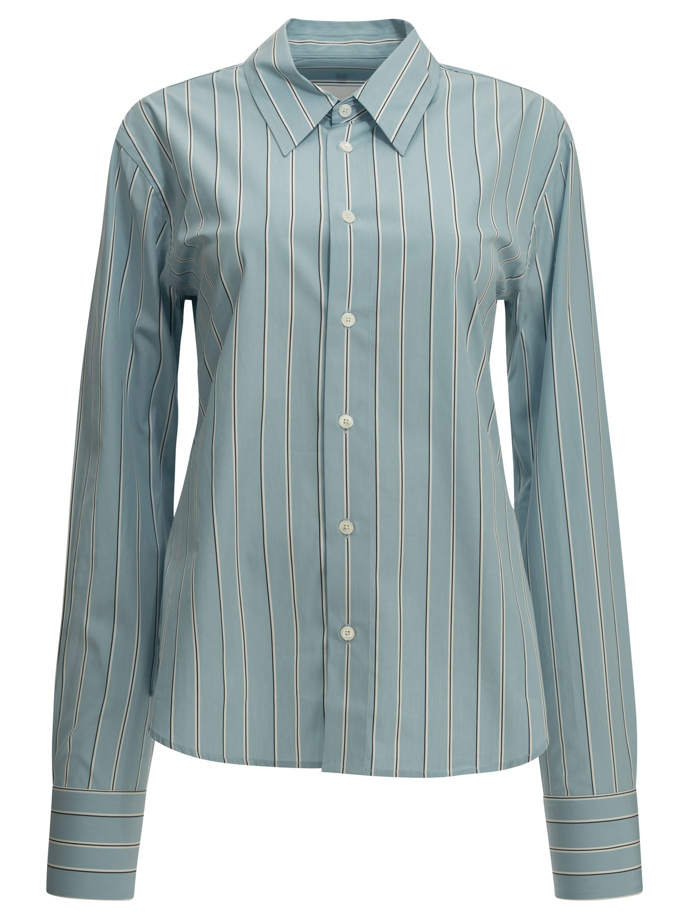 Ami Paris Casual Shirt with Logo - Light Blue