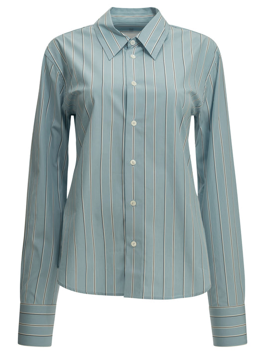 Ami Paris Casual Shirt with Logo - Light Blue