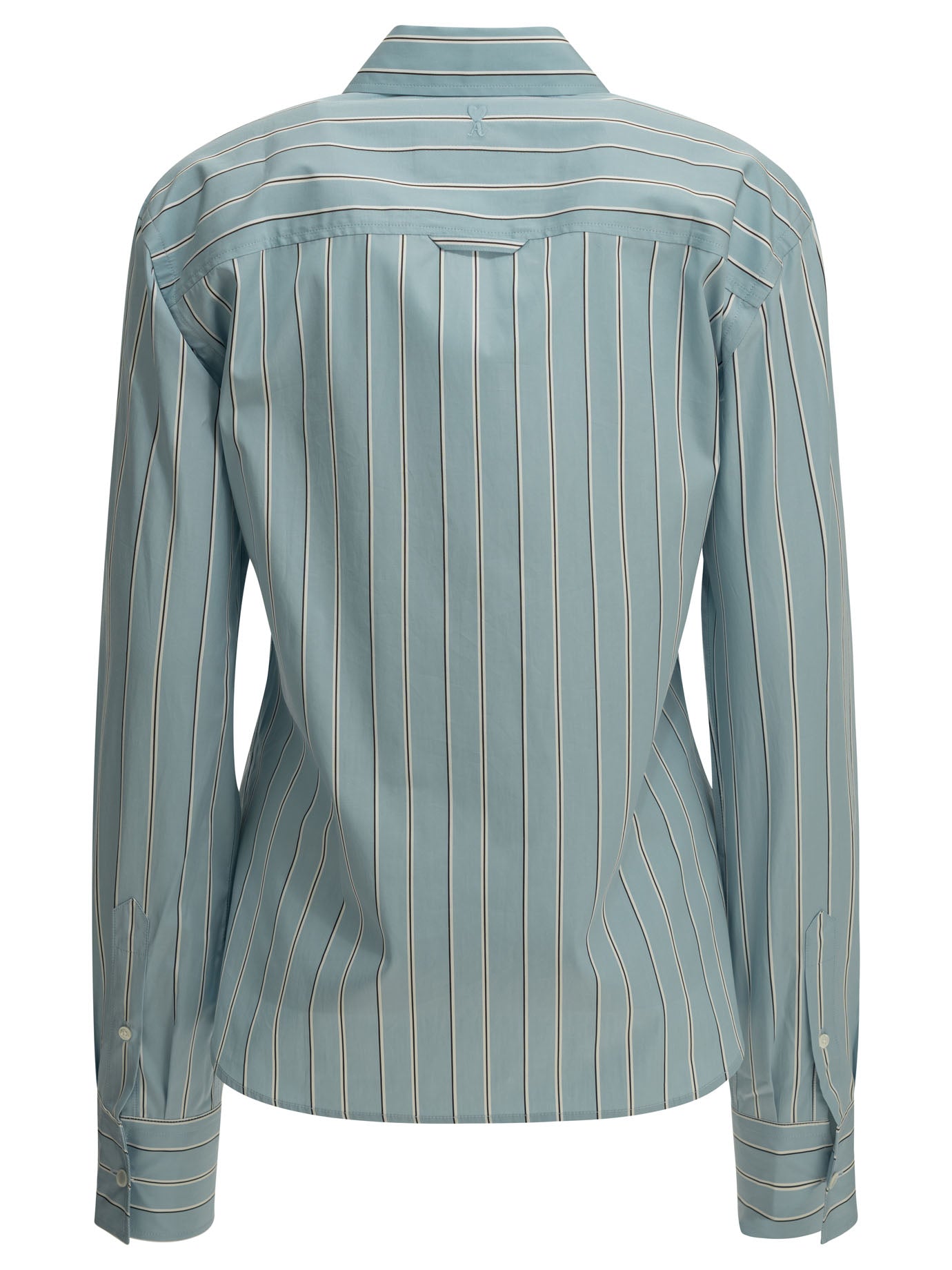 Ami Paris Casual Shirt with Logo - Light Blue