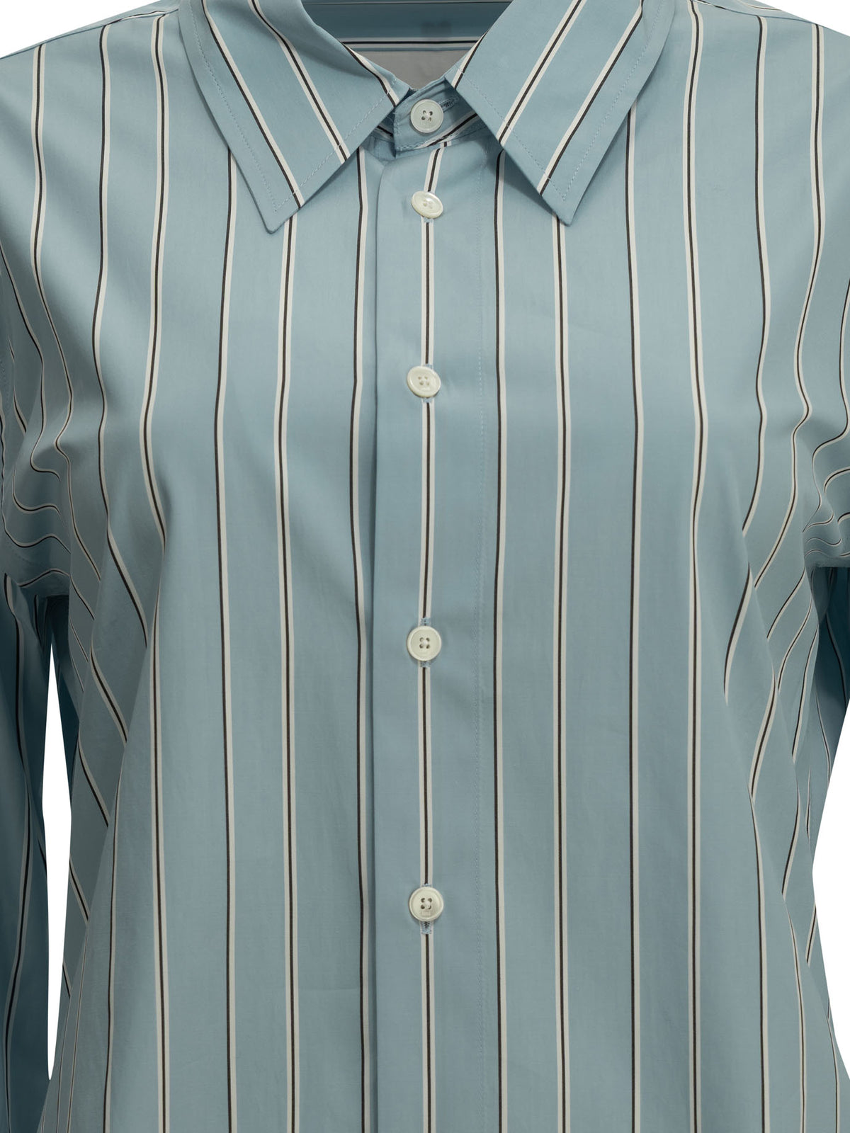 Ami Paris Casual Shirt with Logo - Light Blue