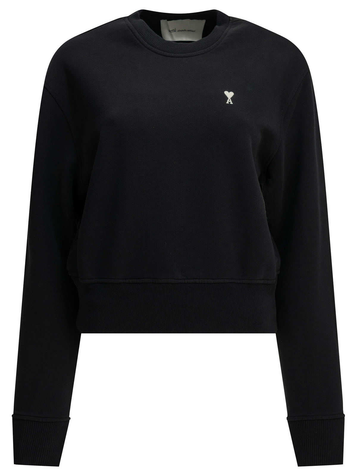 Ami Paris "Ami de Coeur" Crew-Neck Sweatshirt - Black