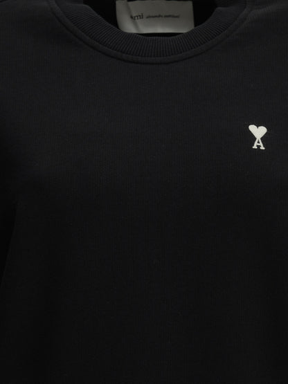Ami Paris "Ami de Coeur" Crew-Neck Sweatshirt - Black
