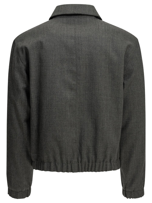 Ami Paris "Ami de Coeur" Lightweight Jacket - Grey