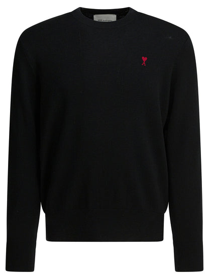 Ami Paris Wool crewneck sweater - Black