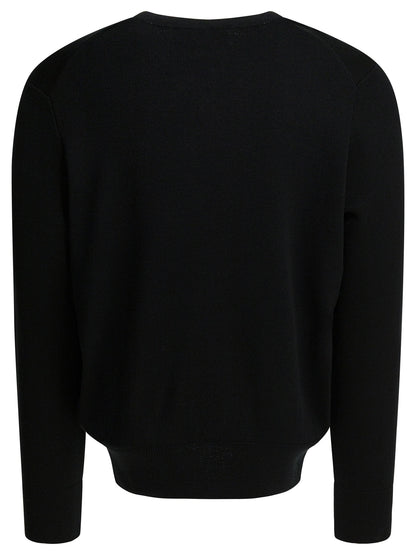 Ami Paris Wool crewneck sweater - Black