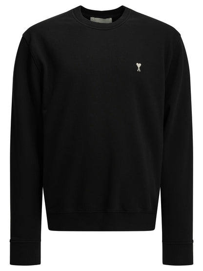 Ami Paris "Ami de Coeur" Crew-Neck Sweatshirt - Black