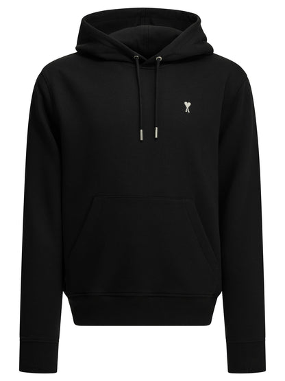 Ami Paris Hoodie with logo - Black