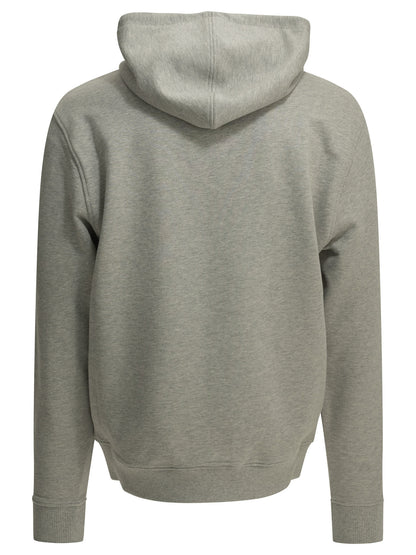 Ami Paris "Ami de Couer" Zip-Up Sweatshirt - Grey