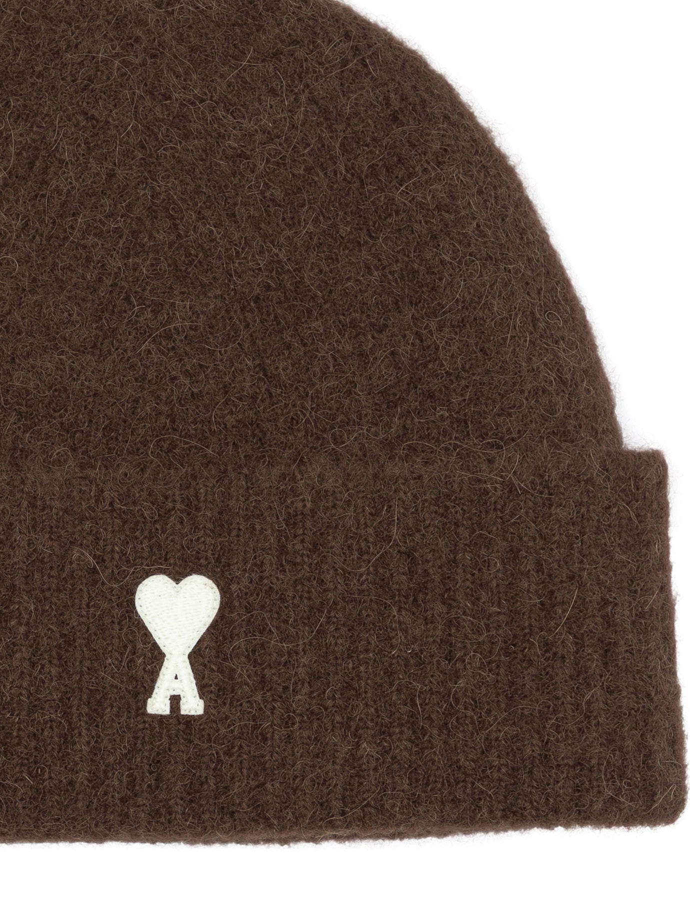 Ami Paris Alpaca Beanie - Brown