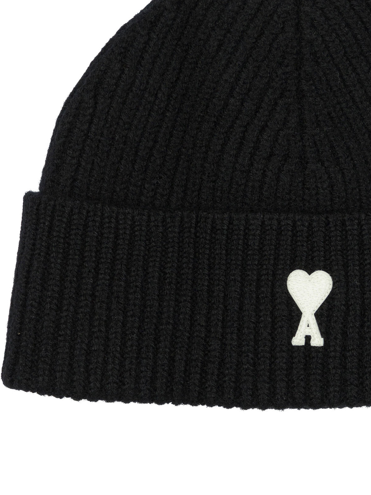 Ami Paris "Ami de Coeur" Beanie - Black