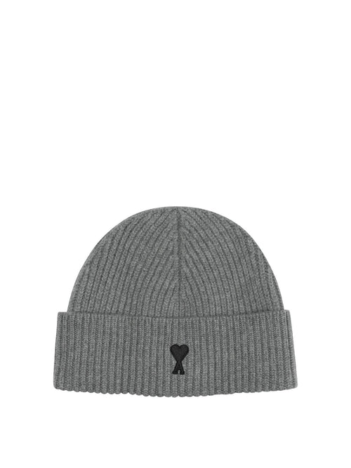 Ami Paris "Ami de Coeur" Beanie - Grey