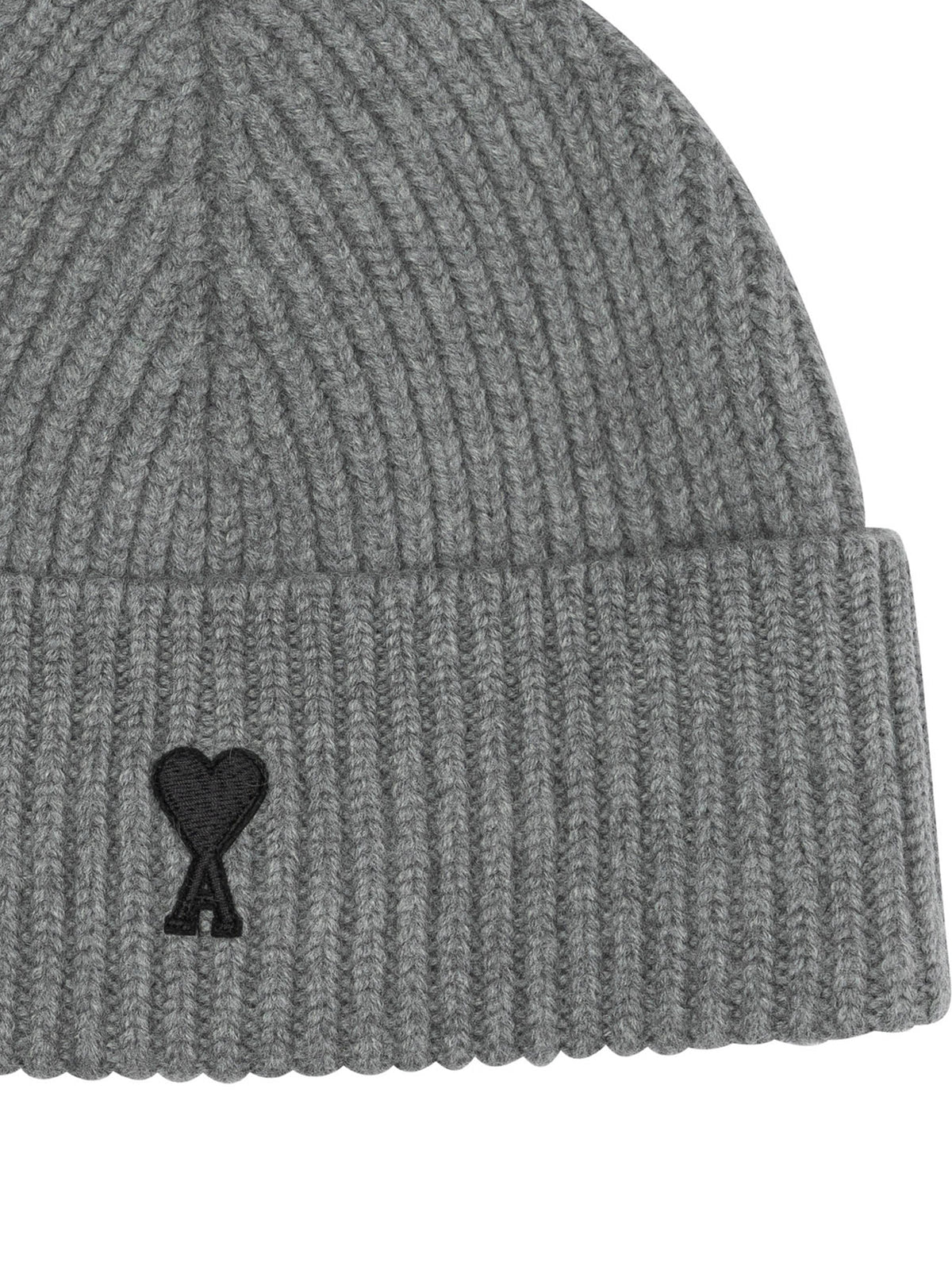 Ami Paris "Ami de Coeur" Beanie - Grey