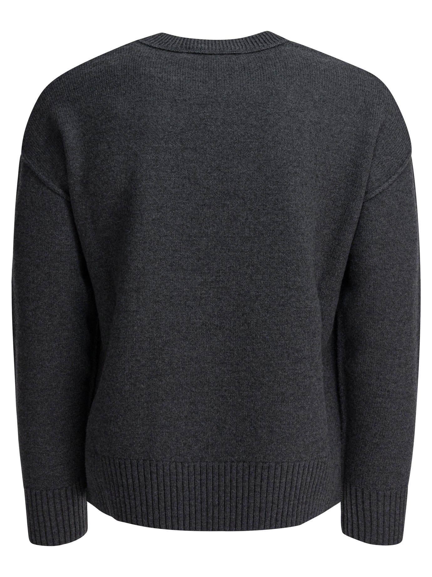 Ami Paris "Ami de Coeur" Crew-Neck Sweater - Grey