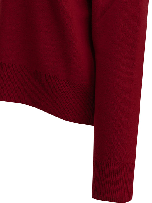 Ami Paris Wool Turtleneck Sweater - Red