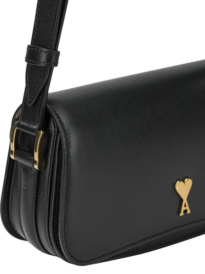 Ami Paris "Paris Paris" Small Shoulder Bag - Black
