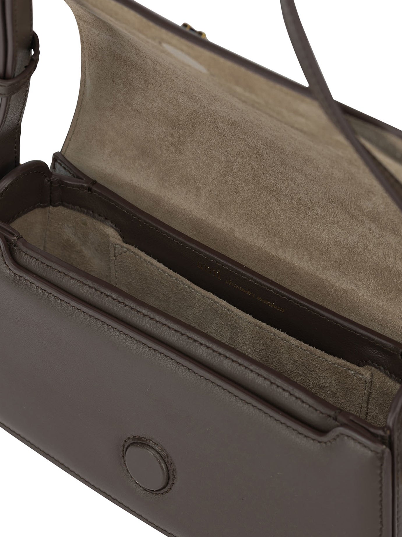 Ami Paris "Paris Paris" Small Shoulder Bag - Brown