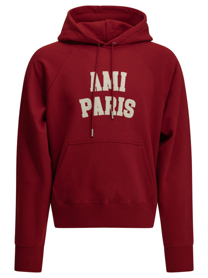 Ami Paris "Ami Paris" Hoodie - Red