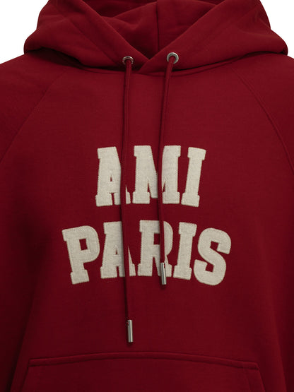 Ami Paris "Ami Paris" Hoodie - Red
